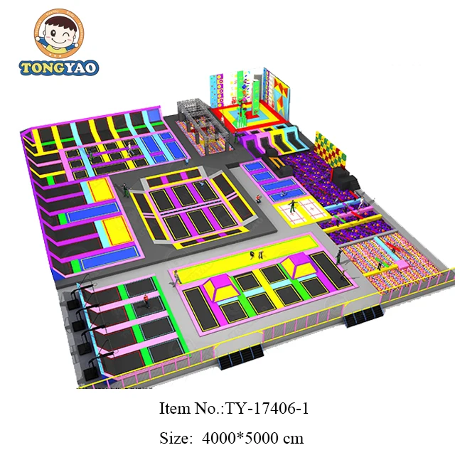 New Design Game Zone Rock Climbing Wall Jumping Indoor Trampoline Park for Kids Foam Pit Cubes Customized Custom 10 Years CN;GUA