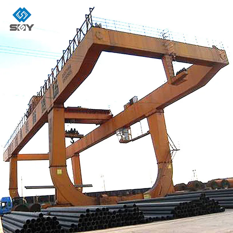 Heavy Duty U Type Double Girders Electric Rail Traveling Frame Crane