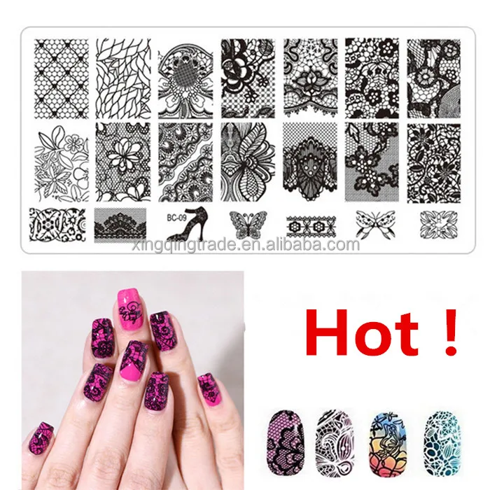 Nail Art Stamping Plate DIY Lace Flowers Beauty Stamp Polish Printing Nail Art Template Manicure