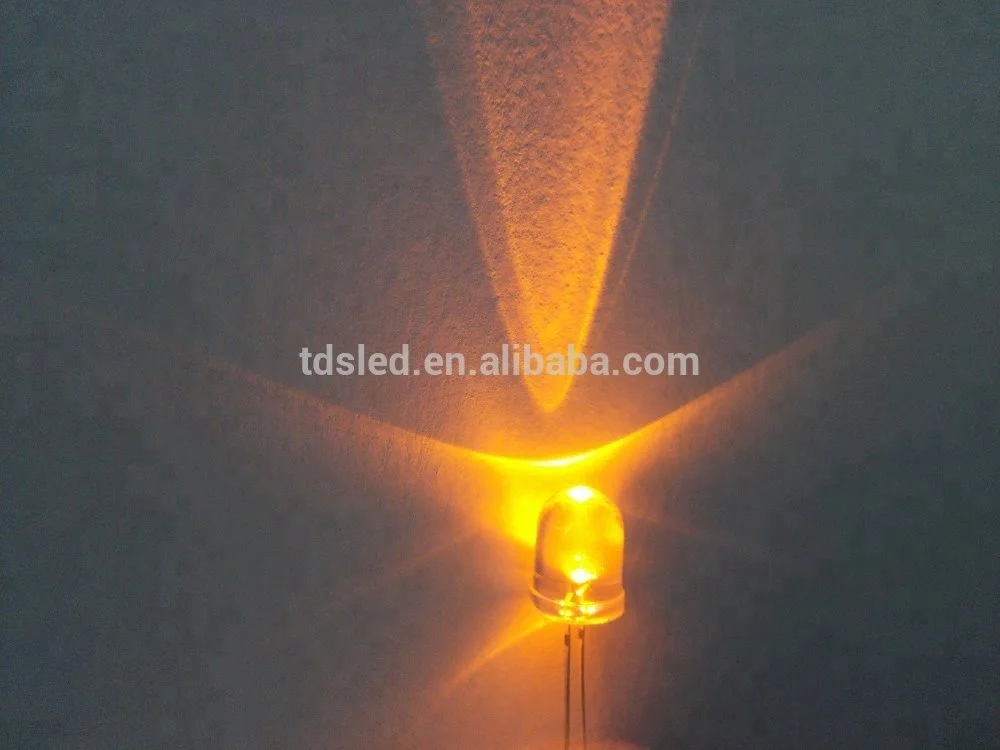Difused lens 10mm yellow Round led