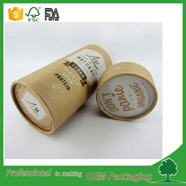 2017 Cylinder custom eco friendly craft paper round box chocolate packaging for gift with food paper insert
