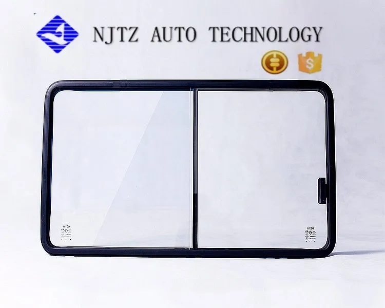 Auto Body System Aluminum Double  Sliding Windows Glass Cheap For Light Passenger