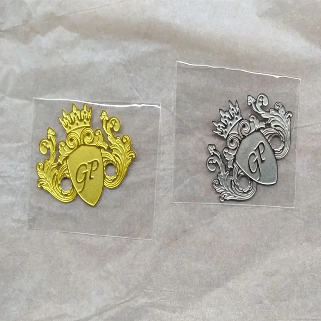 Custom brass enamel metal logo label for metal furniture logo