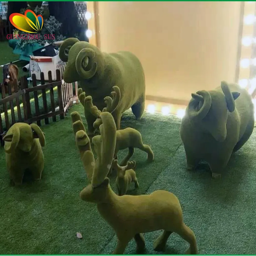 2015 Chinese cheap artificial grass animal for garden decoration