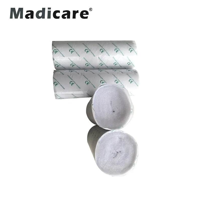 Orthopaedic medical fracture pop under cotton viscose synthetic Polyester plaster of paris roll Bandage Pad casting plaster