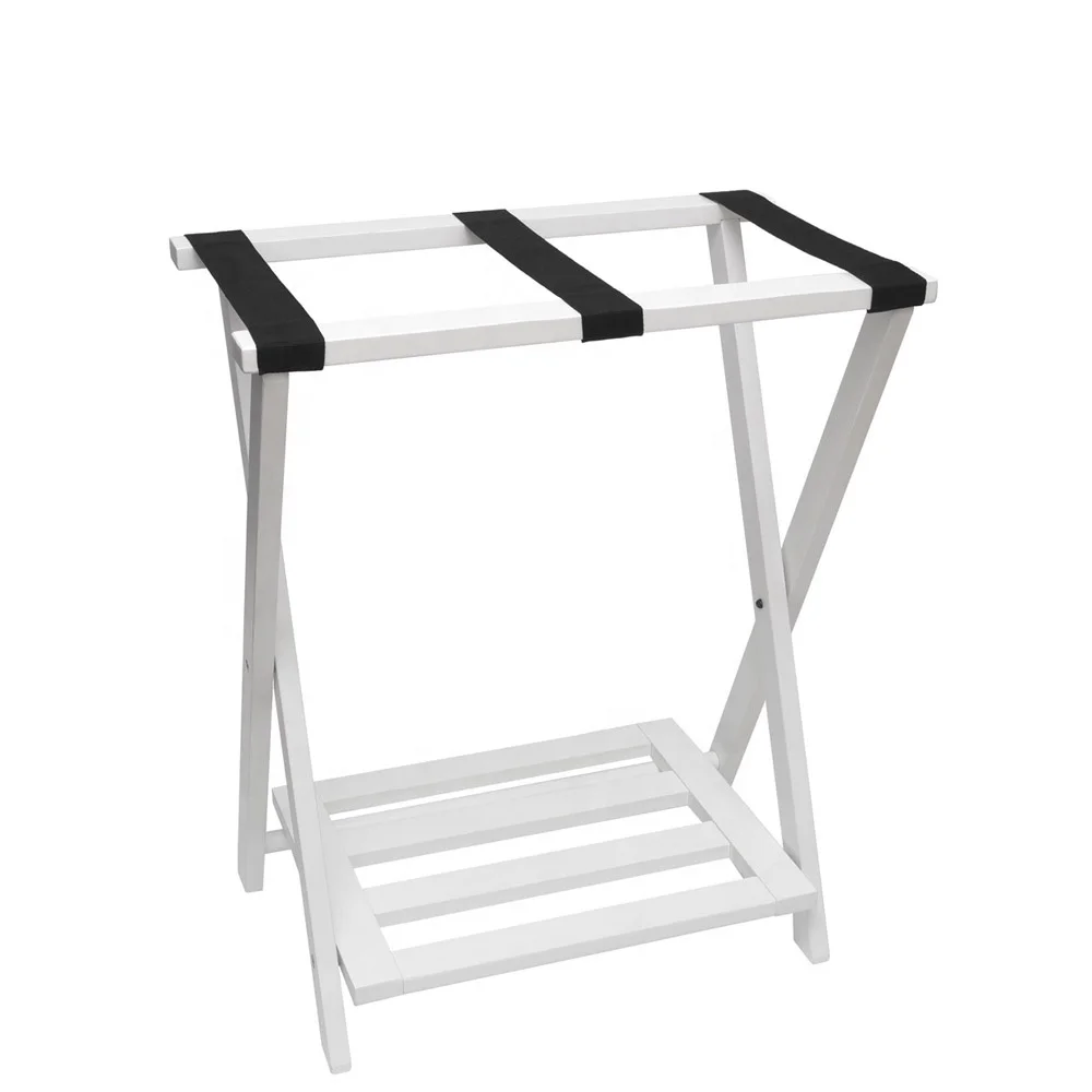 
Modern simple comfortable height pine wood hotel luggage rack for hotel room 