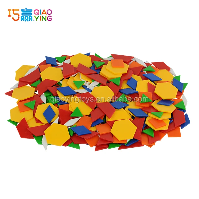 
Solid Pattern Blocks, Fine Motor Skills Educational Kids Toys, Fun and Easy Learning Play Set 