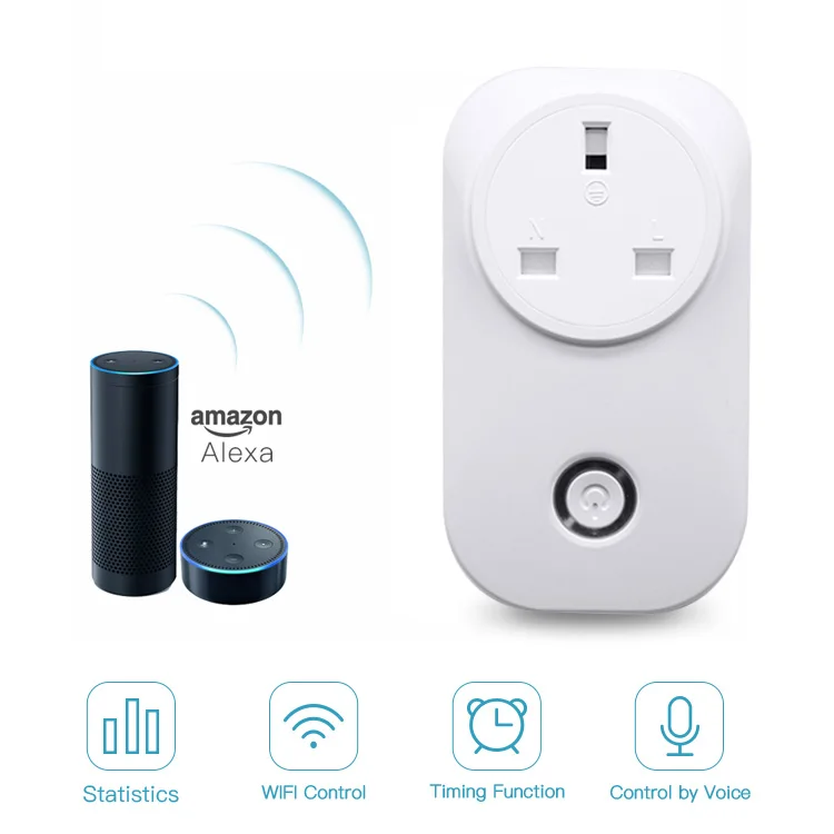 ABS Материал Великобритании типа G Беспроводной Wi-Fi розетка ETL с таймером