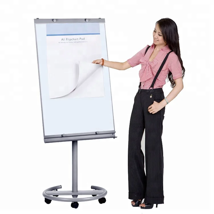 LENAN cheap price height adjustable white board flip chart stand office mobile magnetic whiteboard flipchart