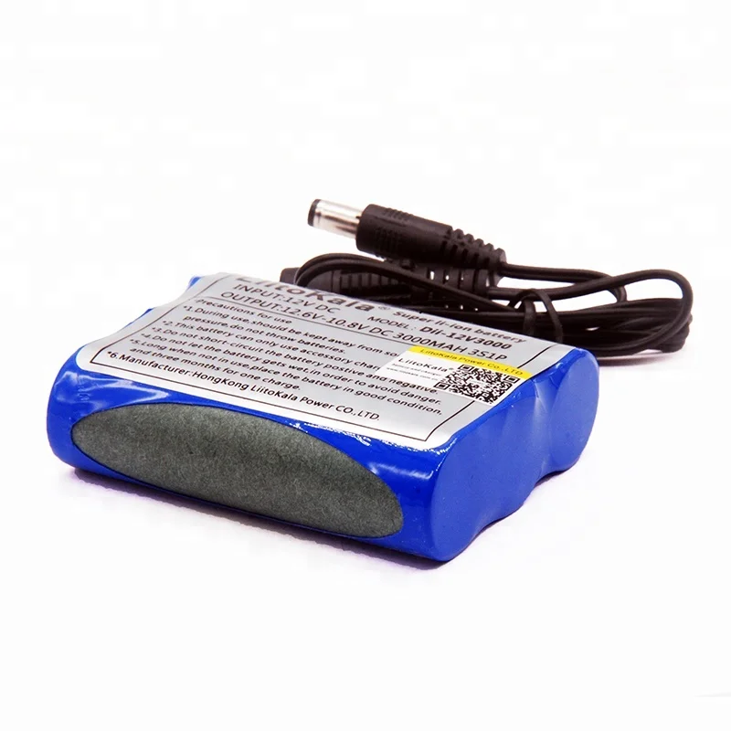 Liitokala 12V 3000mAh 3S1P Lithium Battery 18650 Rechargeable Battery Lithium Battery Standby Monitor Power Supply