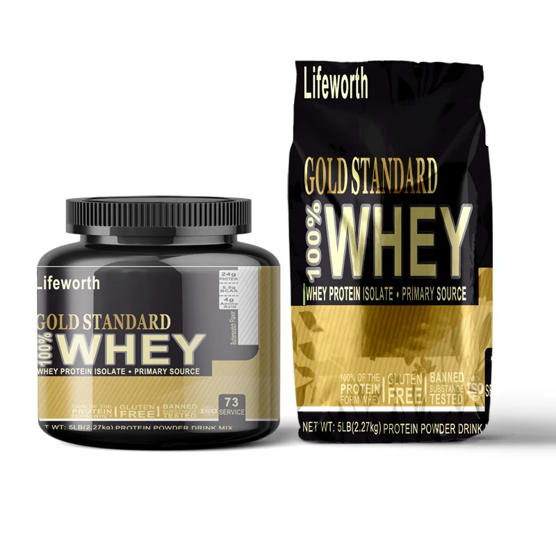 Lifeworth, крем со вкусом золота, стандартный 100% сывороточный протеиновый порошок, оптовая продажа