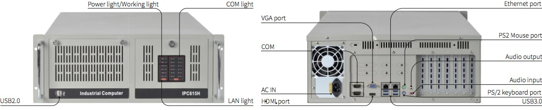 4U Rackmount Industrial Computer with 6th, 7th I3 I5 I7 CPU
