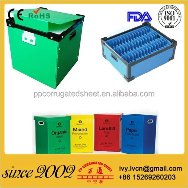 Folding Corrugated Plastic Reusable Box\Bin\Container Customized