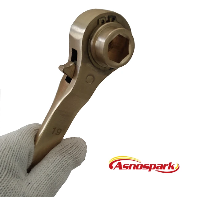 Non sparking construction ratchet wrench