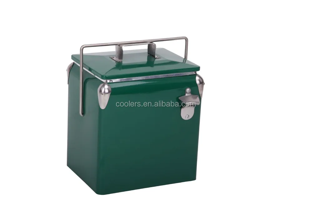 17 liter retro cooler box portable cooler box camping ice cooler