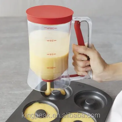 Hot Selling Cupcakes Pancakes Cookie Cake Waffles Batter Dispenser Cup Measuring Baking Tools batter Cream Speratator