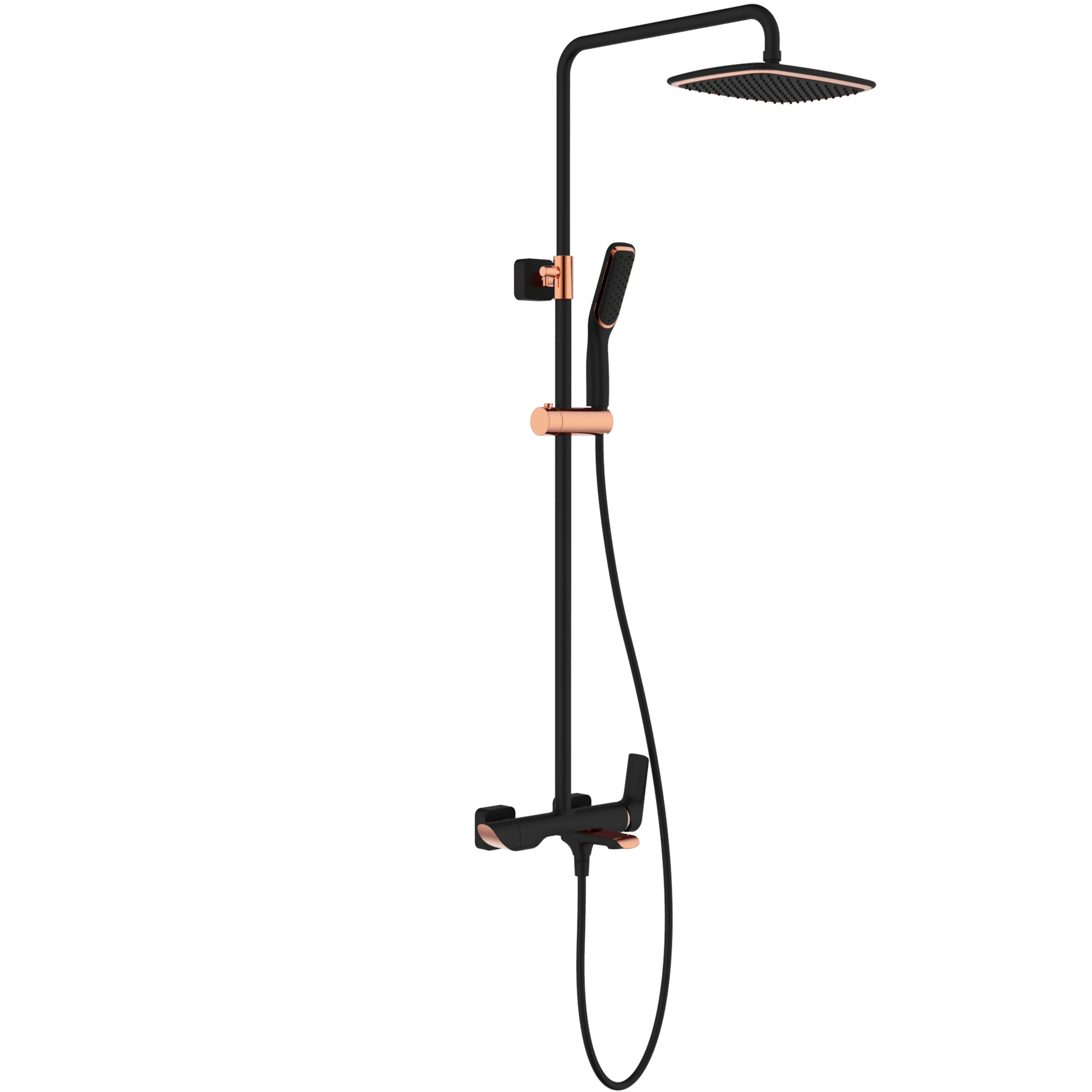 Matt black H-TS0108 Shower Mixer Set  with competitive prices brass shower mixer