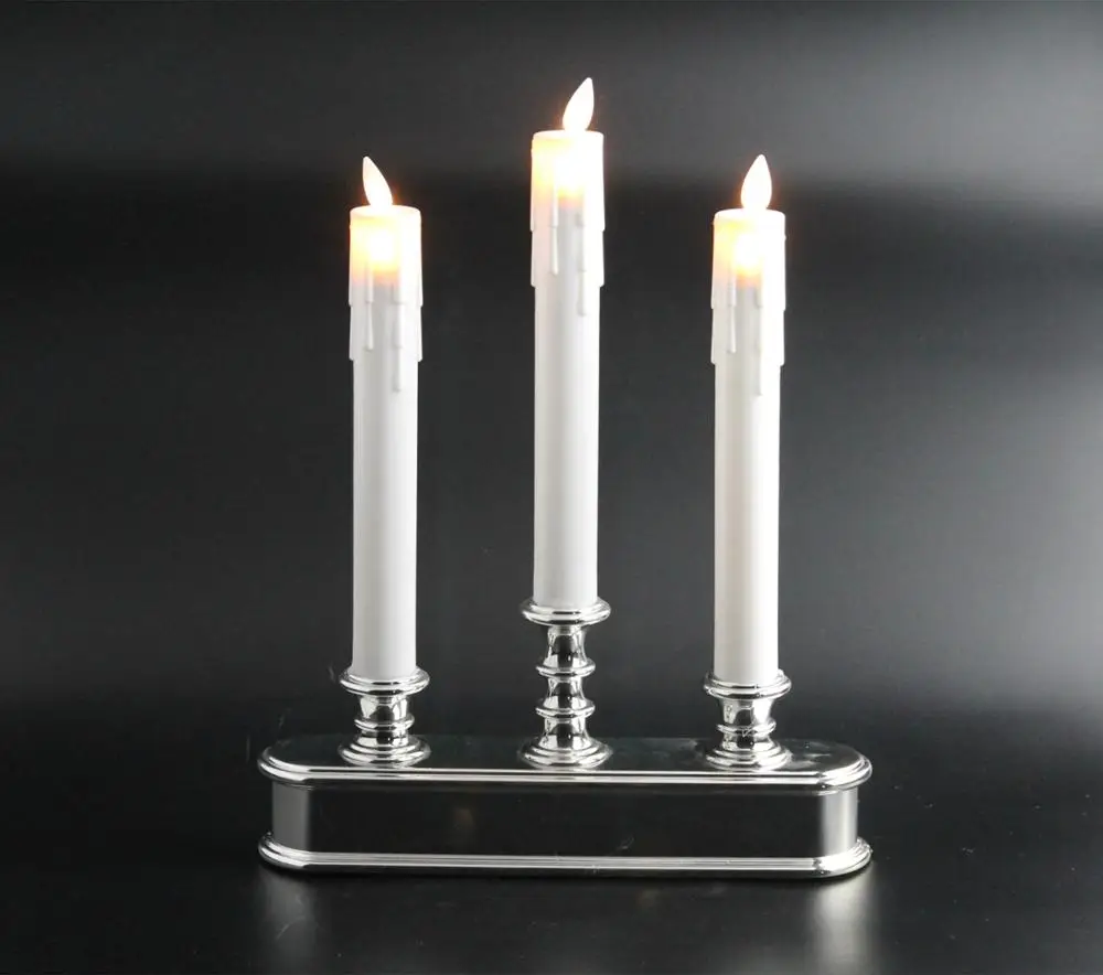 Светодиодная коническая Свеча на батарейках с дистанционным управлением восковая свеча оптовая продажа свечей с таймером танцевальный 3d-пламя