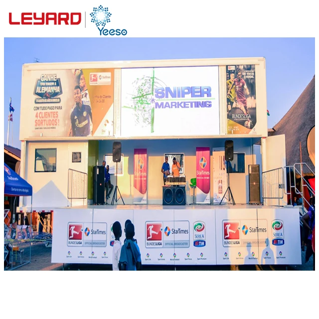 
Outdoor P4 advertising folding stage truck for sale 