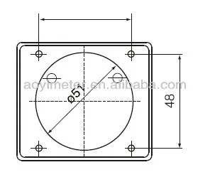 AOYI, размер 71*61 мм, вольтметр переменного тока и амперметр, амперметр