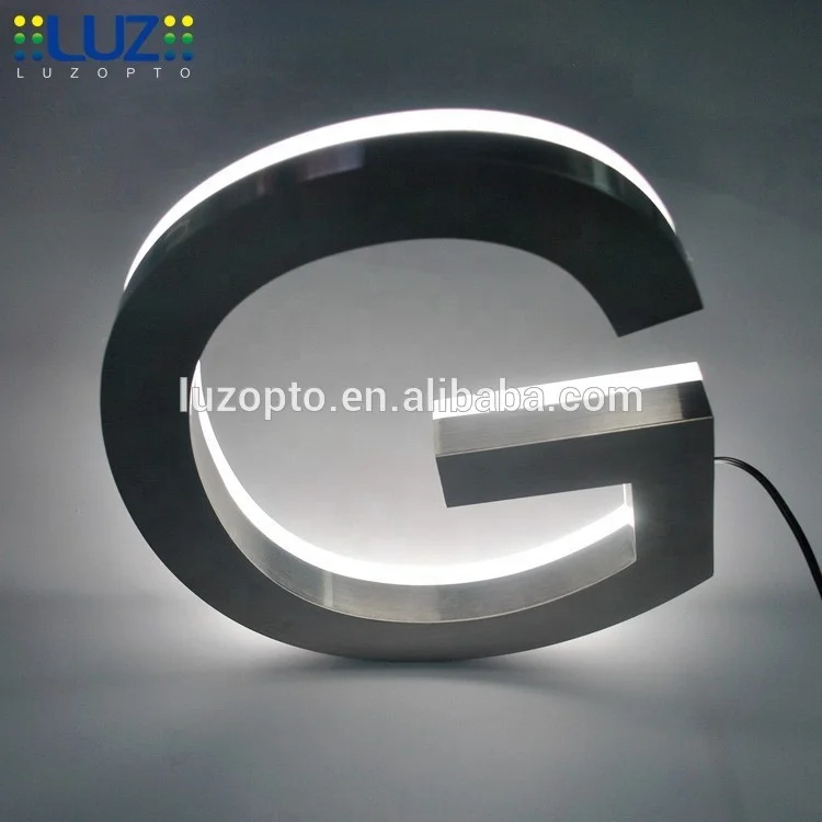 
Custom logo illuminated backlight channel letter led light sign board 