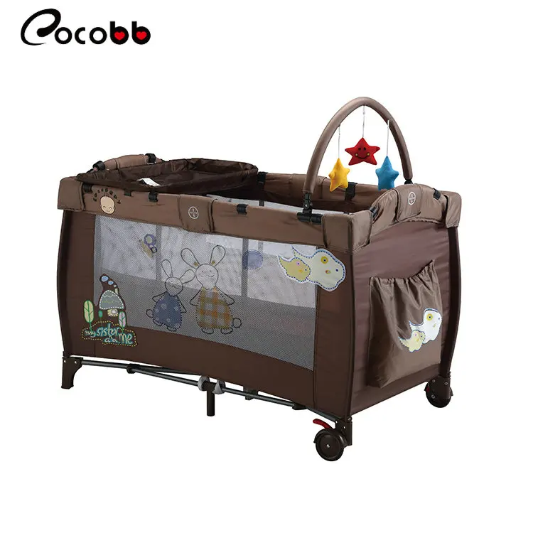 New design cheap price folding children crib baby cot bed