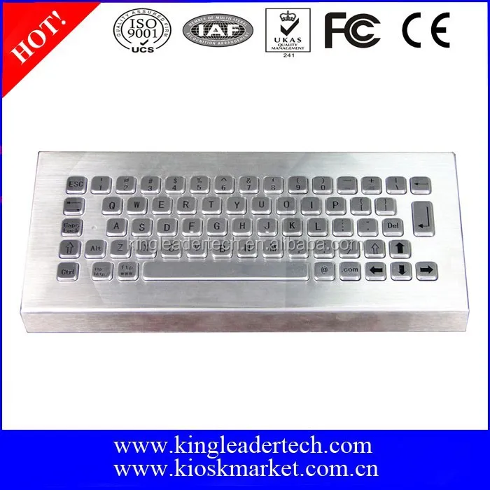 Small footprint desktop metal keyboard with 65 full-travel keys metal keyboard