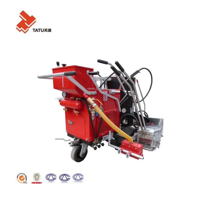 hand push thermoplastic paint applicator machine used for vibrate line