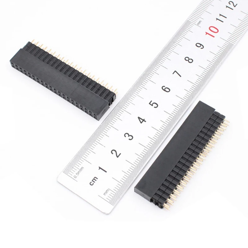 
2x20 pin DIP stacked 2.54mm female header connector series for Raspberry PI pcb edge header 