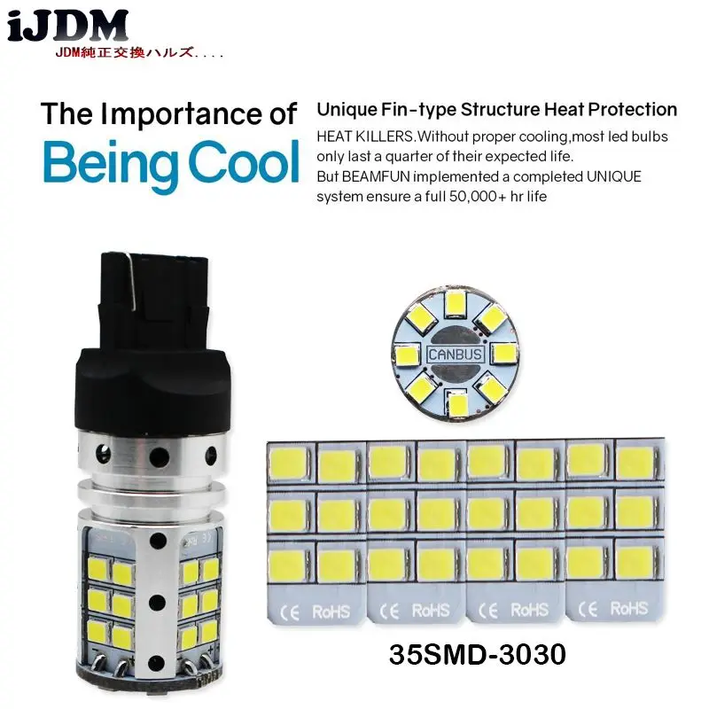 
7440 LED Canbus T20 W21W WY21W 7440 3030 LED For car Auto Brake Reverse Lamp DRL Rear Parking Bulb 