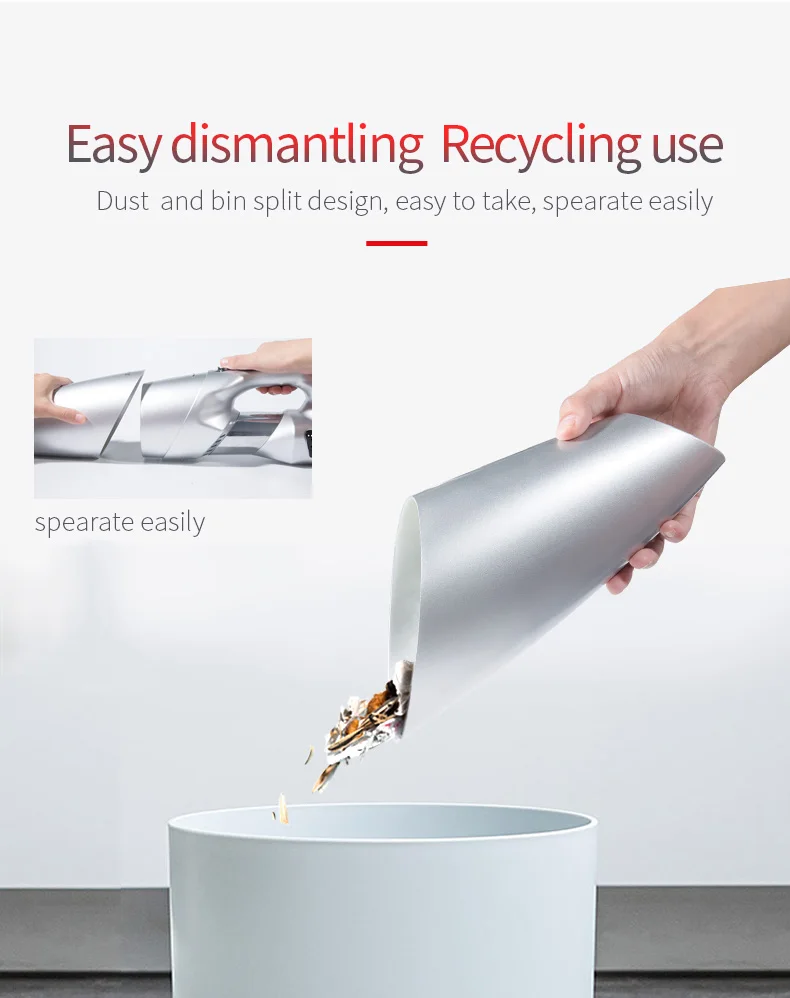 YANTU E05 silver high powered wired 3 in 1 car tire inflator vacuum car cleaner