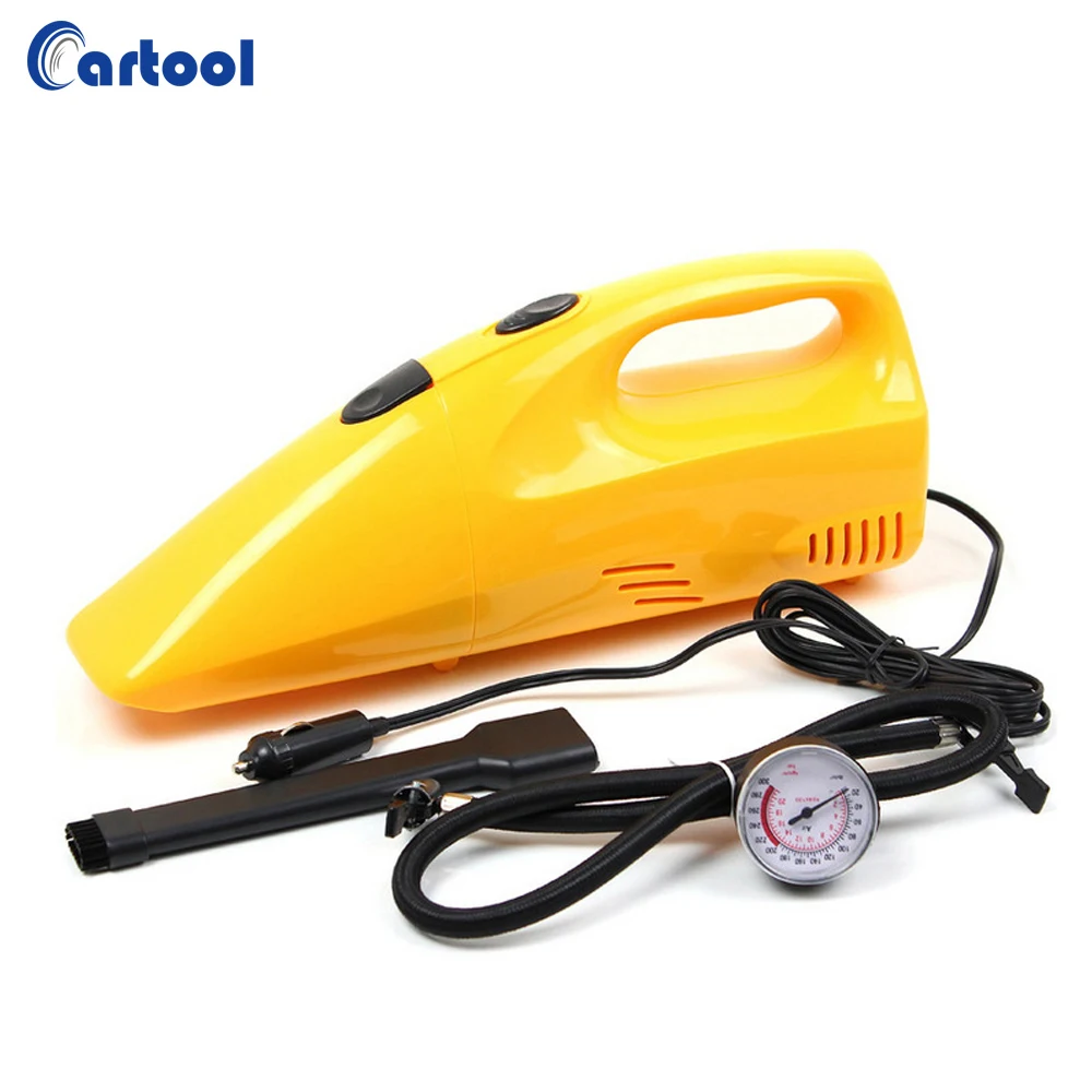 DC 12V portable car vacuum cleaner with air compressor