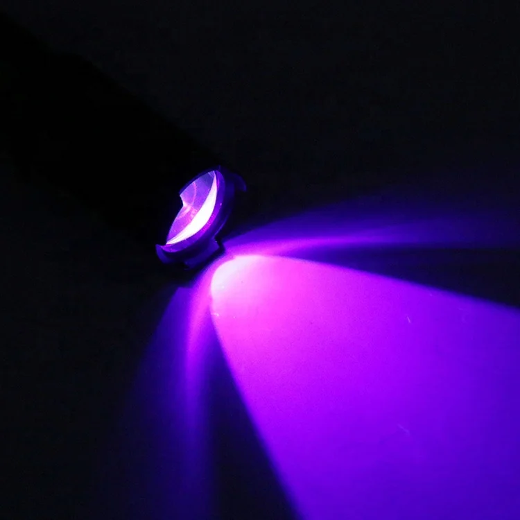 Mini focus zoomable tactical flashlight 365nm 395nm UV torch led black light for Dog Cat Urine Pet Stains and Bed Bug