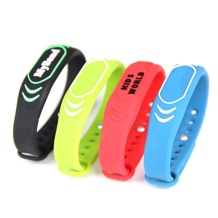 Factory price silicon wrist bands adjustable RFID silicon wristband GYM wristband with closure