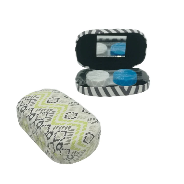 Цветной квадратный зеркальный чехол для контактных линз, пластиковый цветной Розовый индивидуальный чехол для контактных линз