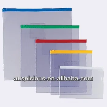 
Clear waterproof small plastic pvc zip document bag case 