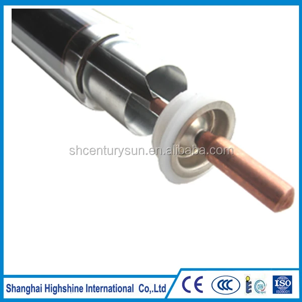 solar vacuum tubes with copper heat pipe aluminum fin