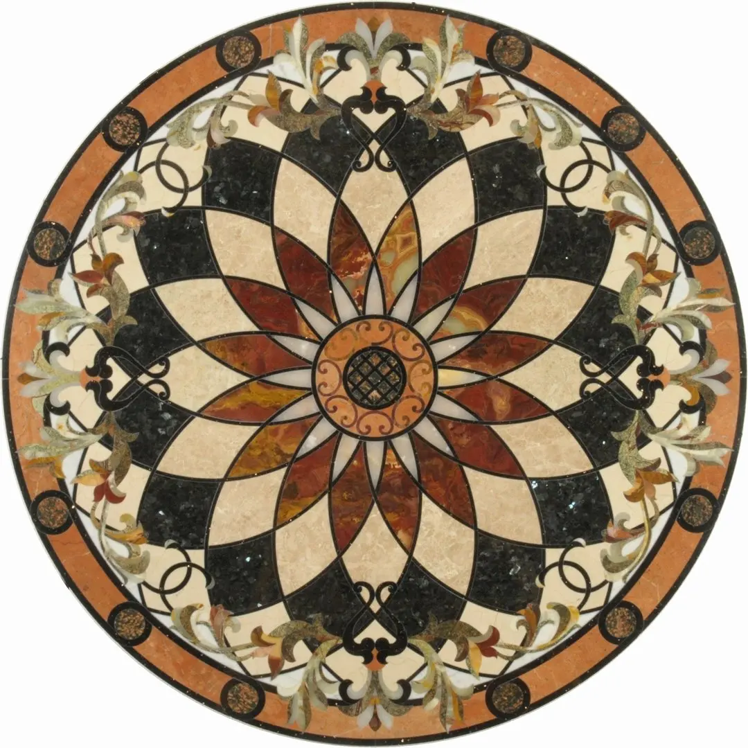 
Water Jet Medallion Marble Inlay Flooring With Promotional Price 