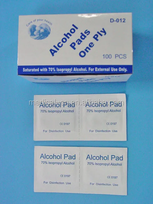 
 Медицинские тампоны, спиртовые тампоны, спиртовые тампоны с 70% изопропиловыми  