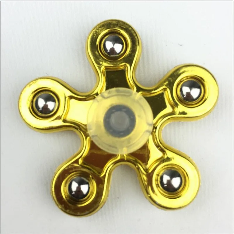 Гальванизированный гироскоп для пальцев Пять бусин спиннинг Детские горячие продажи игрушки оптом производители гироскопа для пальцев