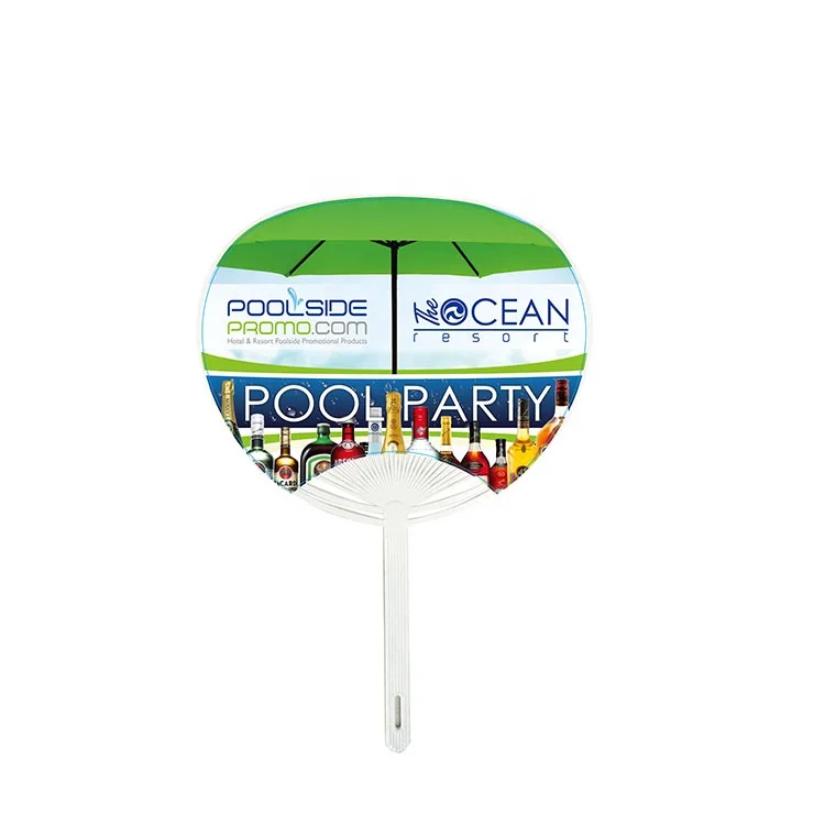
Election promotional items, election PP fans, round hand fan with long handle 
