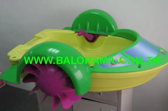 Paddle boats and inflatable pool