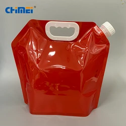 Cheap custom design plastic BPA free drinking clear folding 3 liter water bottle with handle