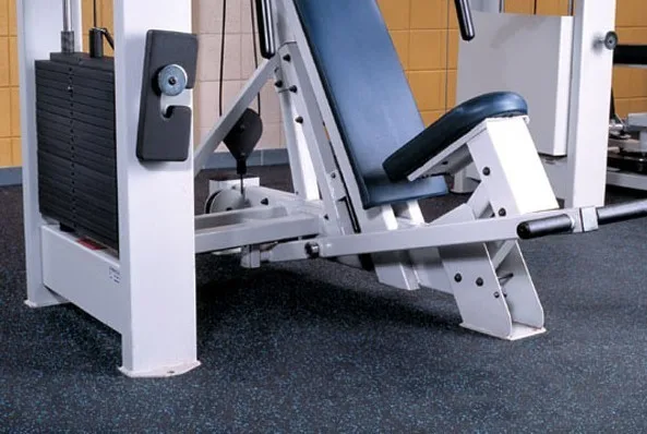 Black with blue spots rubber flooring roll with SBR and EPDM material