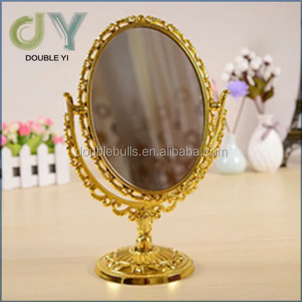 custom/wholesale double side decorative metal cosmetics beauty mirror