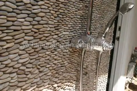 China mix color mesh paving pebble stone mosaic tiles