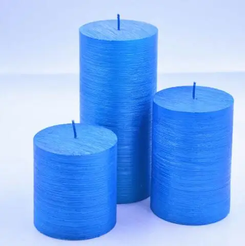 Hand Made Metallic Paraffin Pillar Candle