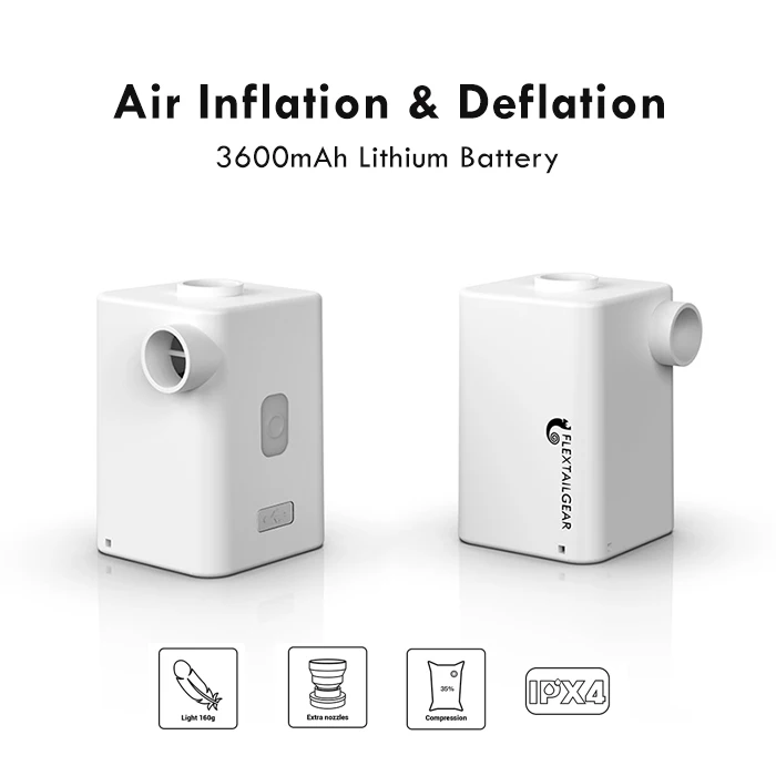 Flextailgear electric smallest mini air pump Max Pump Plus outdoor air mattress pump