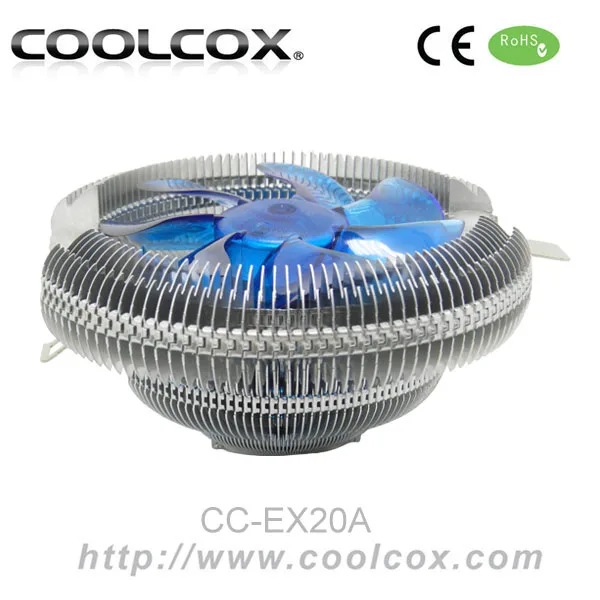 
COOLCOX CPU COOLER CC-EX20A for Intel LGA 1156/1155/1151/1150/775 & AMD FM2/FM1/AM3+/AM2/AM2+,aluminium fins 