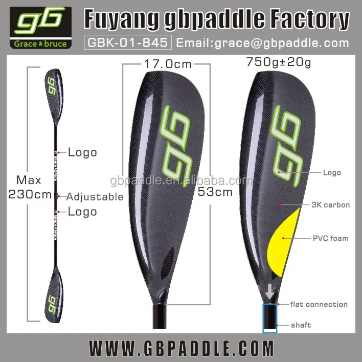 New High Quality Retractable 3K Carbon Fiber KAYAK Paddle